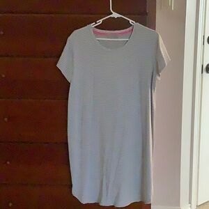 Fresh Produce Casual Striped Gray Dress
